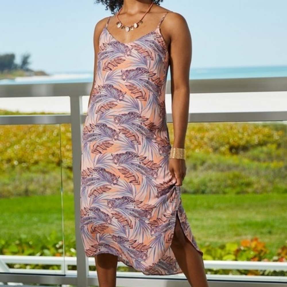 Tropical Print Maxi Dress